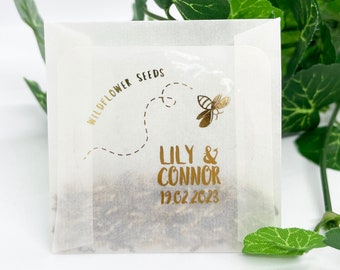 Personalised Wildflower Seed Packets:  Rustic Wedding Favors