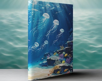 Ocean Depths Landscape Journal For Marine Biologists And Ocean Lovers, Geographer Naturalist Underwater Notebook, Sea Exploration Diary