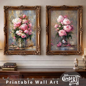 Vintage Roses Wall Art Pair - Etsy