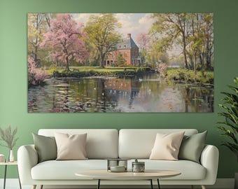 Groningen Garden Canvas Print, Netherlands Painting, Abstract Groningen Wall Art, Groningen Poster, Netherlands Wall Art