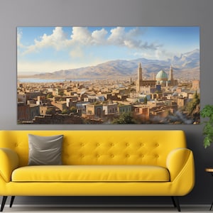 Asmara Canvas Print, Abstract Eritrea Wall Art, Eritrea Painting, Asmara Skyline, Eritrea Wall Decor, Asmara Poster