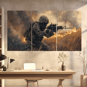 Soldat Leinwanddruck, Militär Wandkunst, Geschenk Militär, Militär Malerei, Abstraktes Militär Leinwanddruck, Soldat Geschenk, Militärkunst