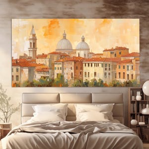 Retro Style Padua Canvas Print, Padua Painting, Abstract Padua Wall Art, Italy Painting, Italy Canvas Art, Padua Skyline, Padua Poster
