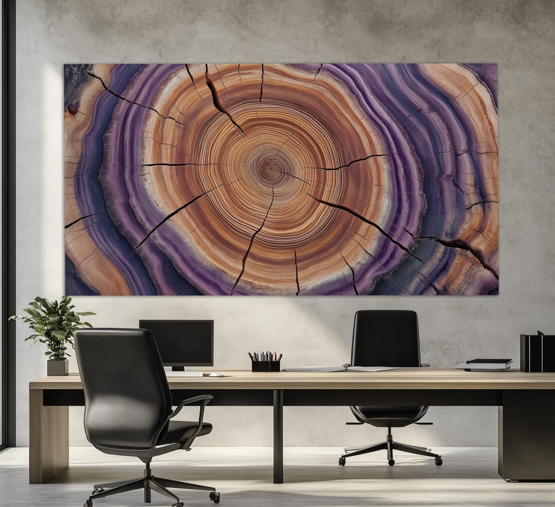 Abstract Tree Texture Canvas Print, Tree Rings Canvas Print, Soft Tones ...
