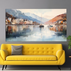 Oslo Canvas Print in a Vintage Oil Painting Style, Abstract Oslo Wall Art, Oslo Painting, Norwegian Wall Art, Norway Canvas Print
