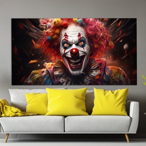 Clown Canvas Print, Clowns Wall Art, Clown Poster