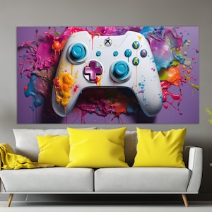 Gamepad Canvas Print, Gaming Wall Art, Gamepad Poster, Gamer Room Decor, Gamer Gift, Teen Room Decor