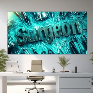 Surgery Wall Art, Surgeon Sign, Surgeon Office Decor, Operating Room Decor, Surgeon Gift, Hospital Wall Decor, Surgery Poster