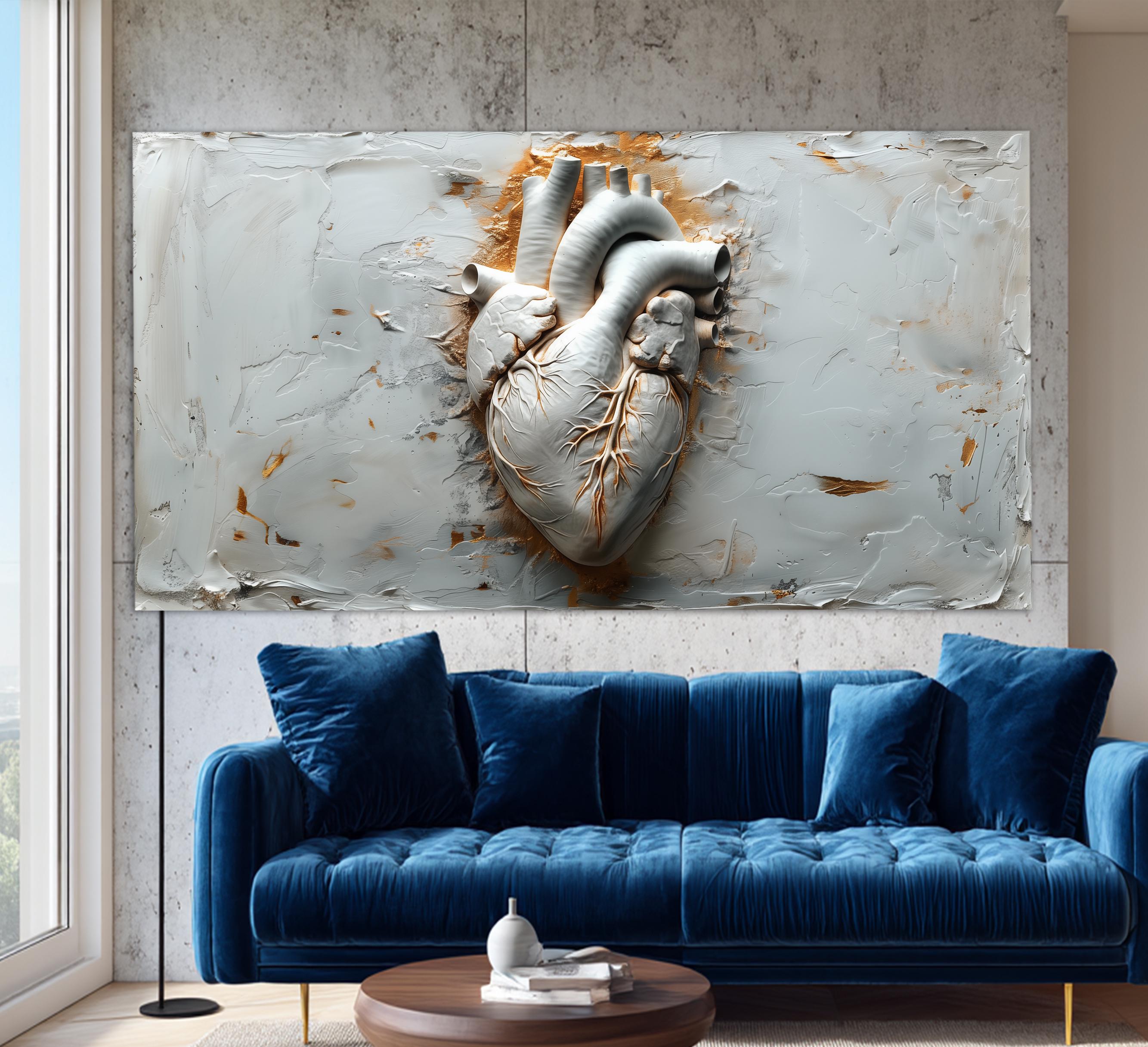 Abstract Heart Anatomy Canvas Print, Cardiology Wall Art - Etsy