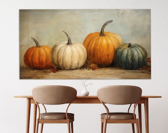 Pumpkins Wall Art, Pumpkins Canvas Print, Rustic Wall Decor, Pumpkins Poster, Farmhouse Wall Decor, Farm Wall Decor, Kitchen Wall Decor