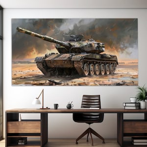 French Light Tank AMX-13/90 Canvas Print, Military Wall Art, Military Gift, Tank Painting, Tank Canvas Print, Soldier Gift, Tanks Wall Art