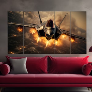 Lockheed Martin F-35 Lightning II Canvas Print, Military Wall Art ...