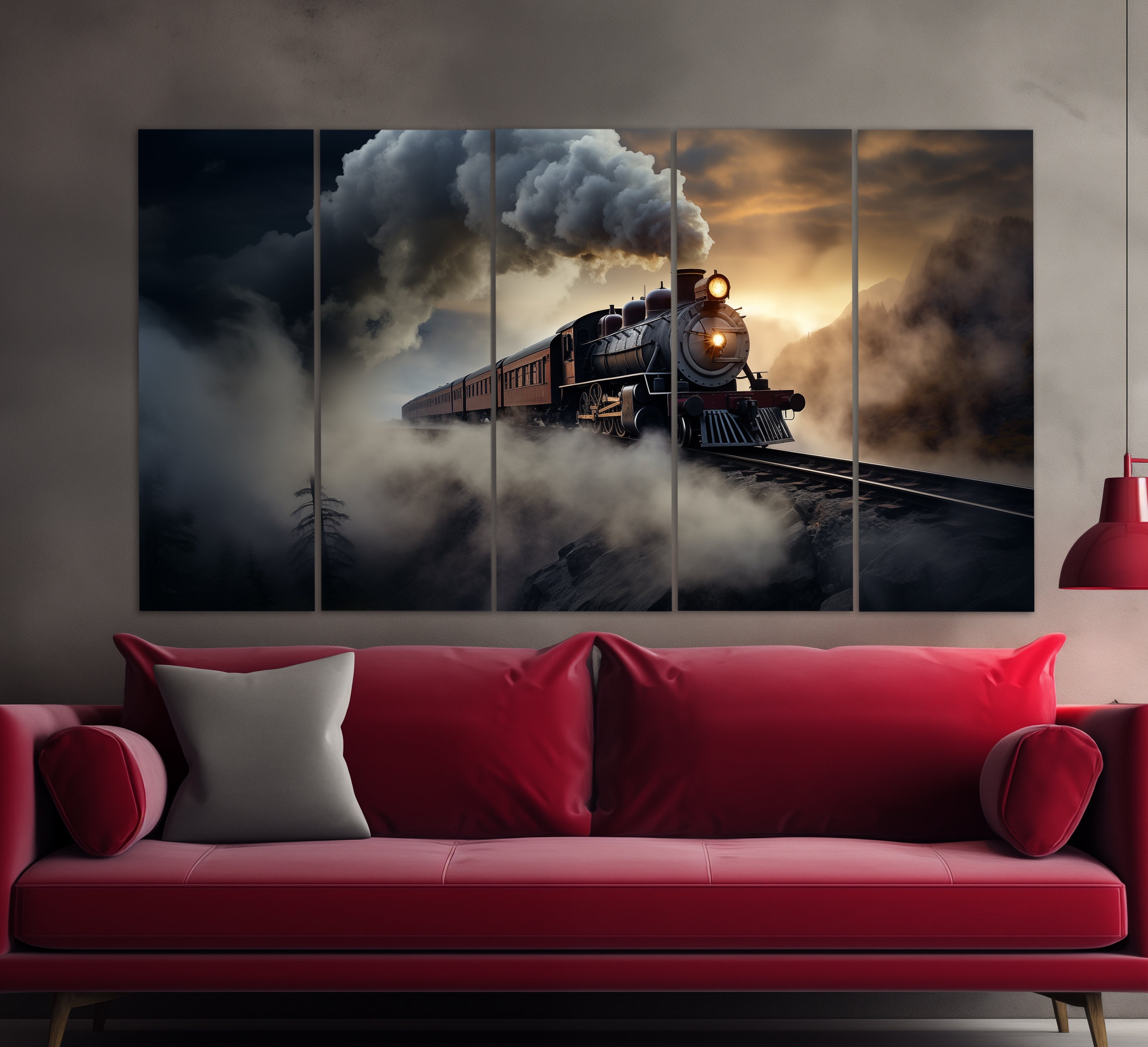 steam-locomotive-canvas-print-in-a-vintage-oil-painting-style-trains