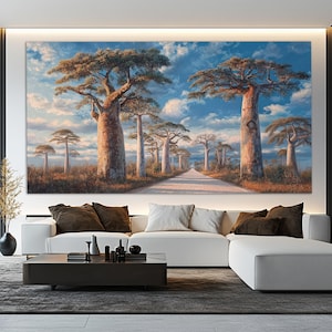 Abstrakte Madagaskar Landschaft Druck, Leinwanddruck, Leinwand Kunst, Madagaskar Wandbild, Wohnzimmer Dekor, Schlafzimmer Dekor, Madagaskar Poster