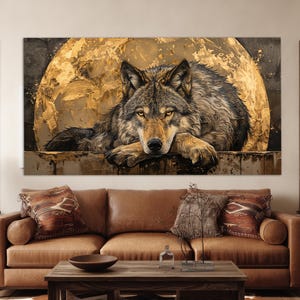 Tableau sur toile Trois loups dans la neige * Pixers ® - Nous vivons pour change