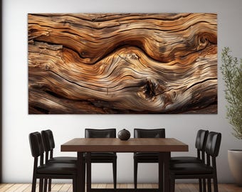 Large Wood Canvas Print, Wood Wall Art, Warm Tones Wall Decor, Wood Texture Canvas Wall Art, Bedroom Wall Decor, Living Room Decor