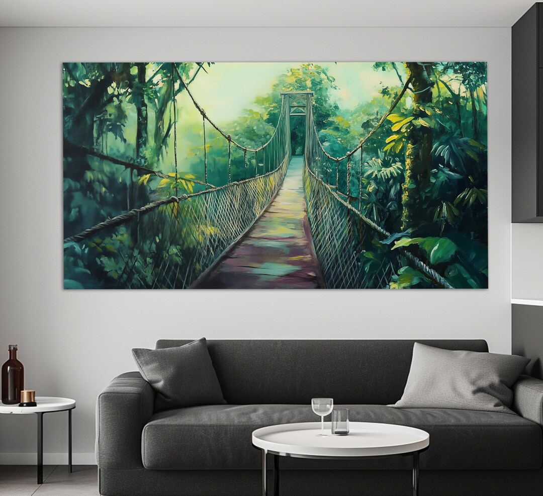 Monteverde Wall Art, Rope Bridge in Monteverde Forest, Costa Rica