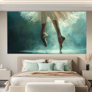 Ballet Wall Art, Ballet Canvas Print in an Oil Painting Style, Ballet Class Wall Decor, Ballet Teacher Gift, Ballerina Gift