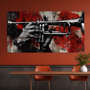 Jazz Canvas Art, Jazz Canvas Print in Vintage Oil Painting Style, Music Painting, Music Wall Art, Jazz Lover Gift, Jazz Art