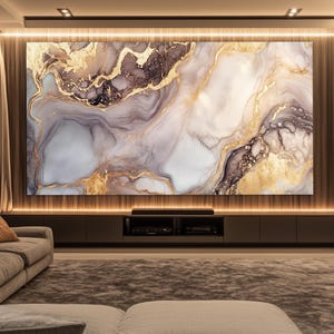 Arte mural contemporáneo abstracto, impresión en lienzo de mármol dorado, pintura de mármol, decoración de pared de lujo, decoración de pared dorada moderna, interiorismo moderno