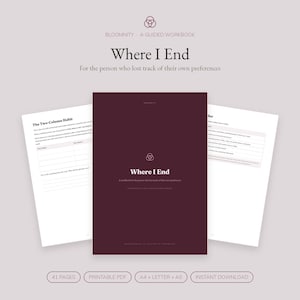 Codependency Workbook | Losing Yourself In Relationships | Enmeshment Recovery Journal PDF