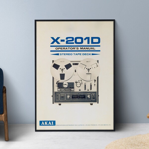 AKAI GX-210D - Music Poster - Retro - Music Gift - Music Fan Collectibles - Canvas Print - ( VTG002 )