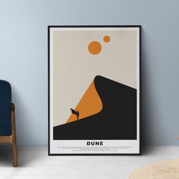 Dune Movie Poster - Dube Gifts - Minimalist Poster - Film Fan Collectibles - Movie Film Poster - Dune Room Decor - Canvas Print - (MOV040)