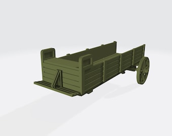 Wooden Wagon – Fantasy & Historical Cart – 3D Printed Scenery