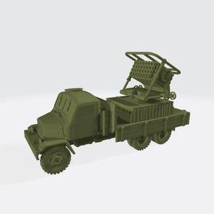 Raketomet VZ51 on Praga V3S Rocket Launcher Truck Cold War – 3D Printed Model Kit – Unpainted Miniature for Wargaming, Dioramas & Collectors
