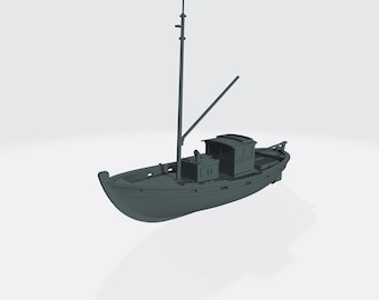 9m Greek Fishing Boat – Traditional Caique – 3D Printed Model Kit