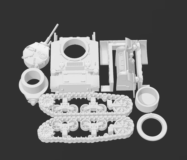 M3 Stuart [US] – WWII – 3D Printed Model Kit - Etsy