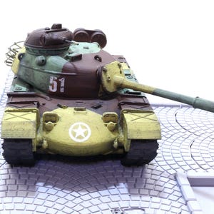 M48 Patton Tank Model - 1/35 Scale, 3D Printed, and Painted