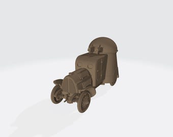Vehículo blindado Austro-Daimler [AH] – Primera Guerra Mundial – Maqueta impresa en 3D