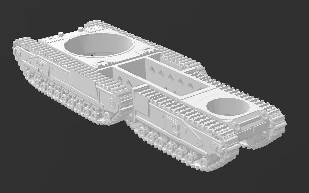 A43 “colossus” Heavy Tank Hunter [UK] – Sci-fi – 3D Printed Model Kit ...