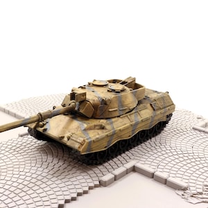 Leopard 1A5 Tank Model - 1/35 Scale, 3D Printed, and Painted