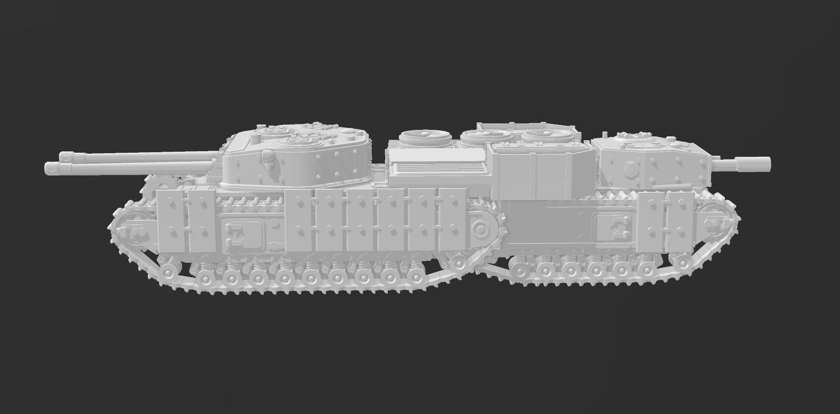 A43 “colossus” Heavy Tank Hunter [UK] – Sci-fi – 3D Printed Model Kit ...