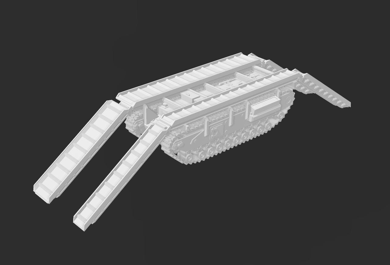 Churchill ARK [UK] – WWII Armoured Ramp Tank – 3D Printed Model Kit ...