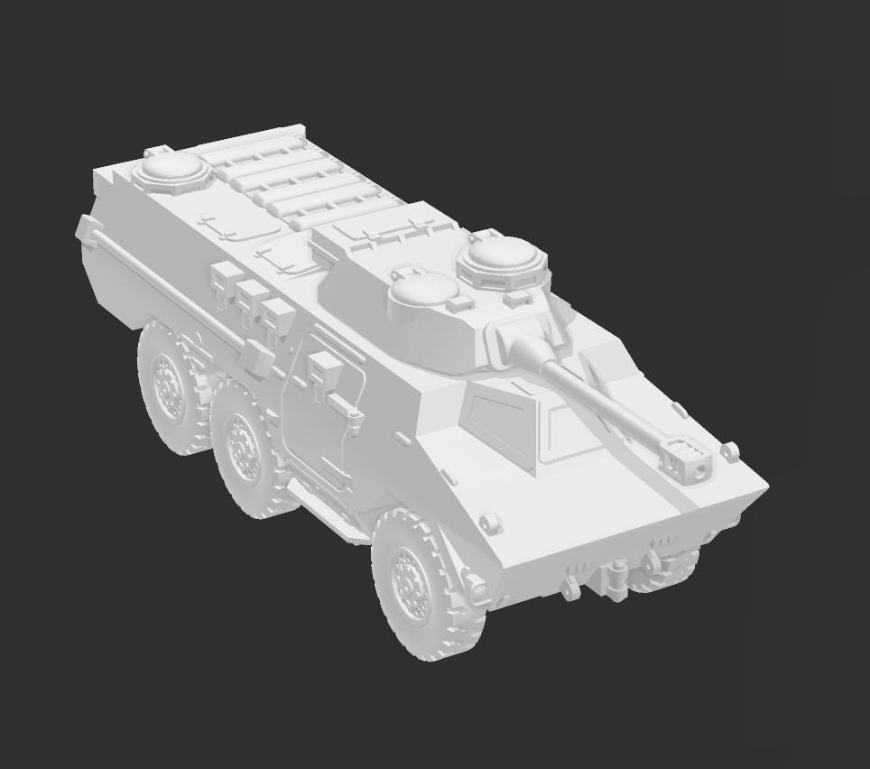 Ratel IFV [ZA] – Cold War – 3D Printed Model Kit - Etsy Australia