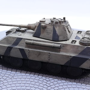 1:35 Scale Panther II – 3D Printed & Hand-Painted German WWII Tank Model