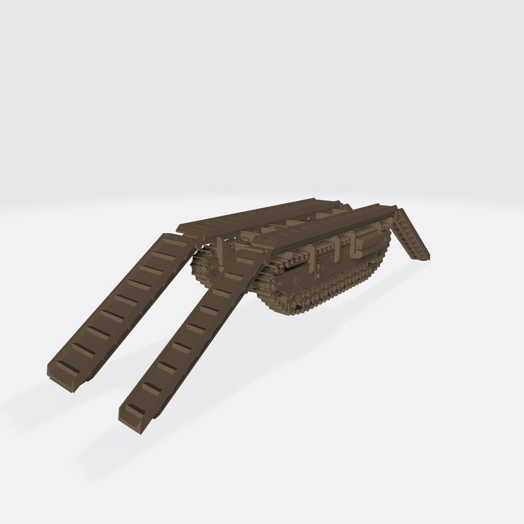 Churchill ARK UK Armoured Ramp Carrier – WWII – 3D Printed, Unpainted ...