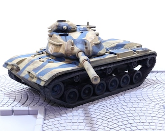Modelo de tanque M60A1: escala 1/35, impreso en 3D y pintado