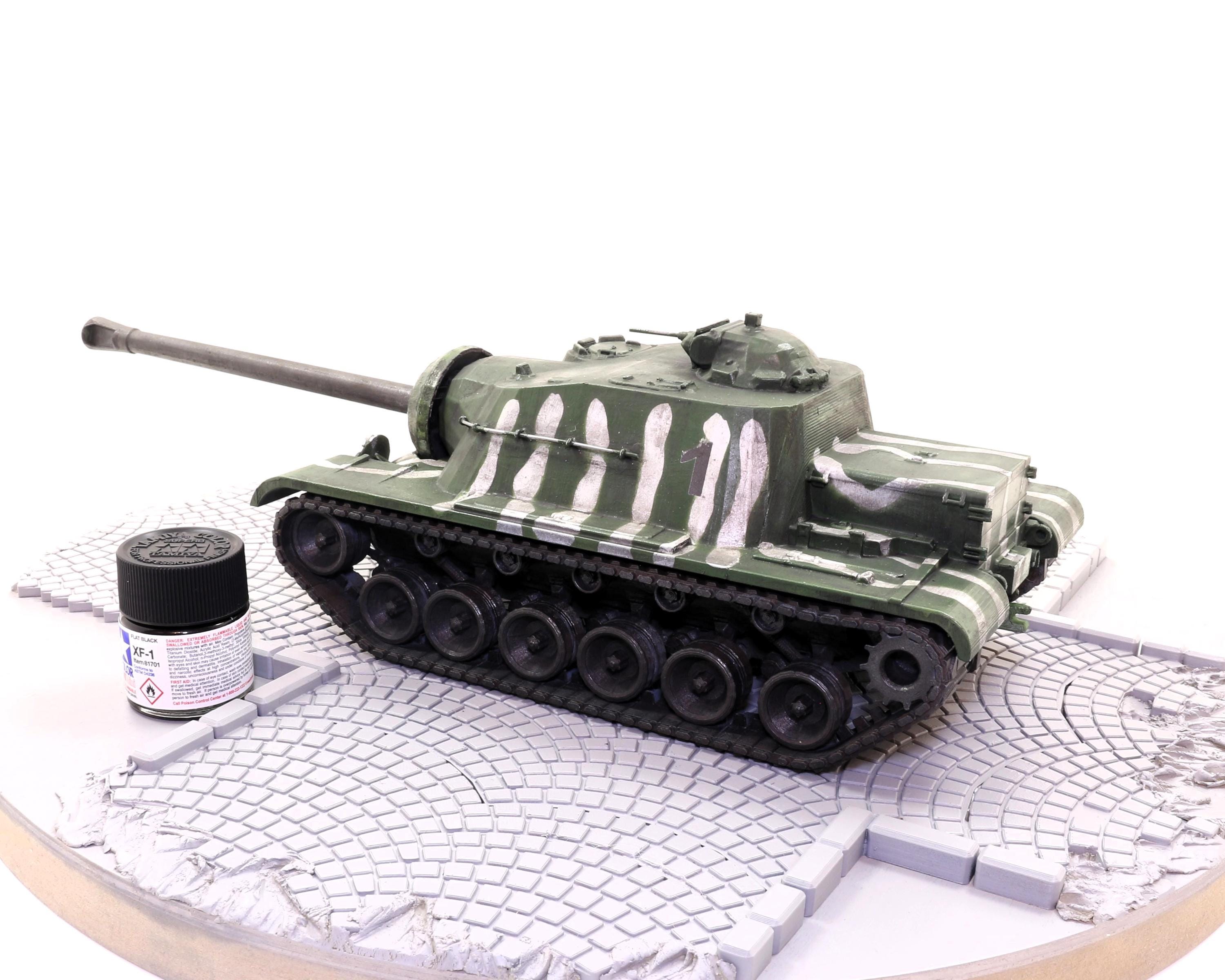 T110E3 戦車モデル - 1/35スケール、3Dプリント、塗装済み - Etsy 日本
