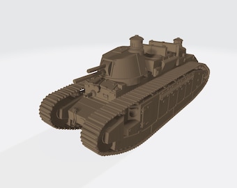 Char 2C French Superheavy Tank WWI – 3D Printed Model Kit – Unpainted Miniature for Wargaming, Dioramas & Collectors