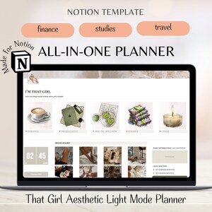 Modelo de noção de planejador pessoal, My Life Ultimate Planner, Notion Aesthetic All In One Digital Organizer, Journal Finance Tracker, Academic