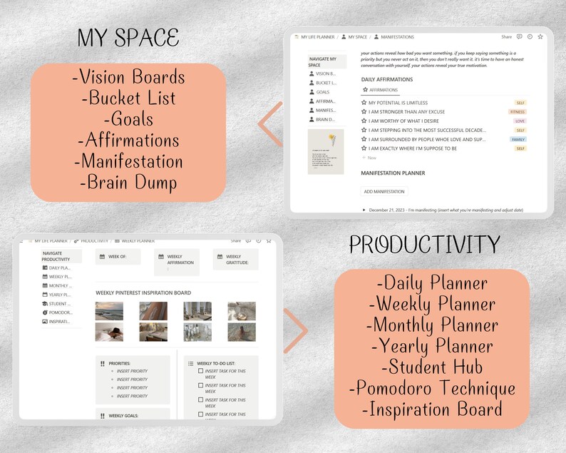 All in One Notion Template, 2024 Notion Ultimate Life Planner ...