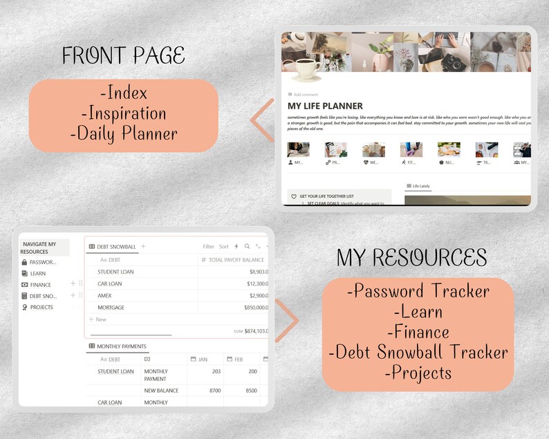 All in One Notion Template, 2024 Notion Ultimate Life Planner ...