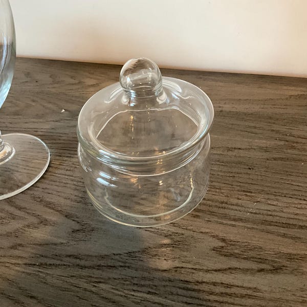 Vintage Apothecary Jar Set Of Three With Lids