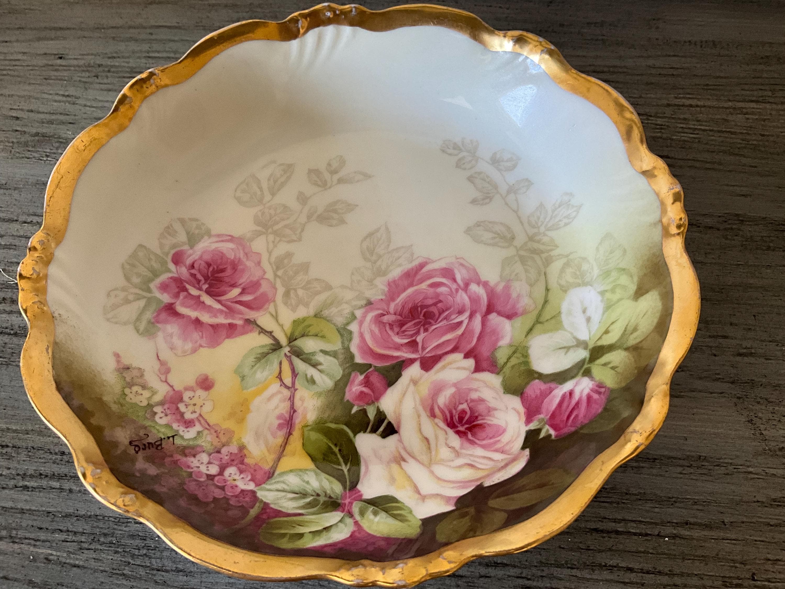 Antique Elite Works Limoges France by L. Burg 1900 to 1914 Serving
