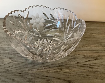 Antyczna amerykańska miska do serwowania Brilliant 8” z lat 1900–1910