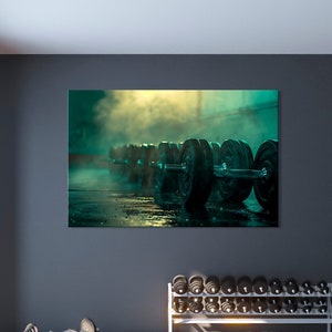 Dumbbell Sports Decor, Fitness Themed Wall Art, Dumbbell, Fitness, Sports, Gym, Workout, Exercise, Wall Art, Decor, Motivation, Training